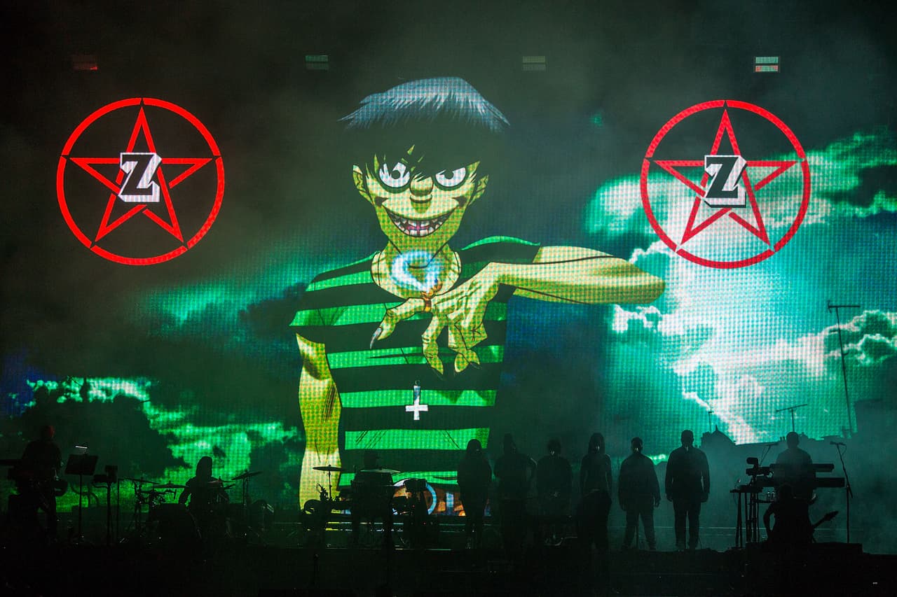 SEATTLE, WA - SEPTEMBER 30: Damon Albarn of Gorillaz at KeyArena on September 30, 2017 in Seattle, Washington. (Photo by Suzi Pratt/WireImage)