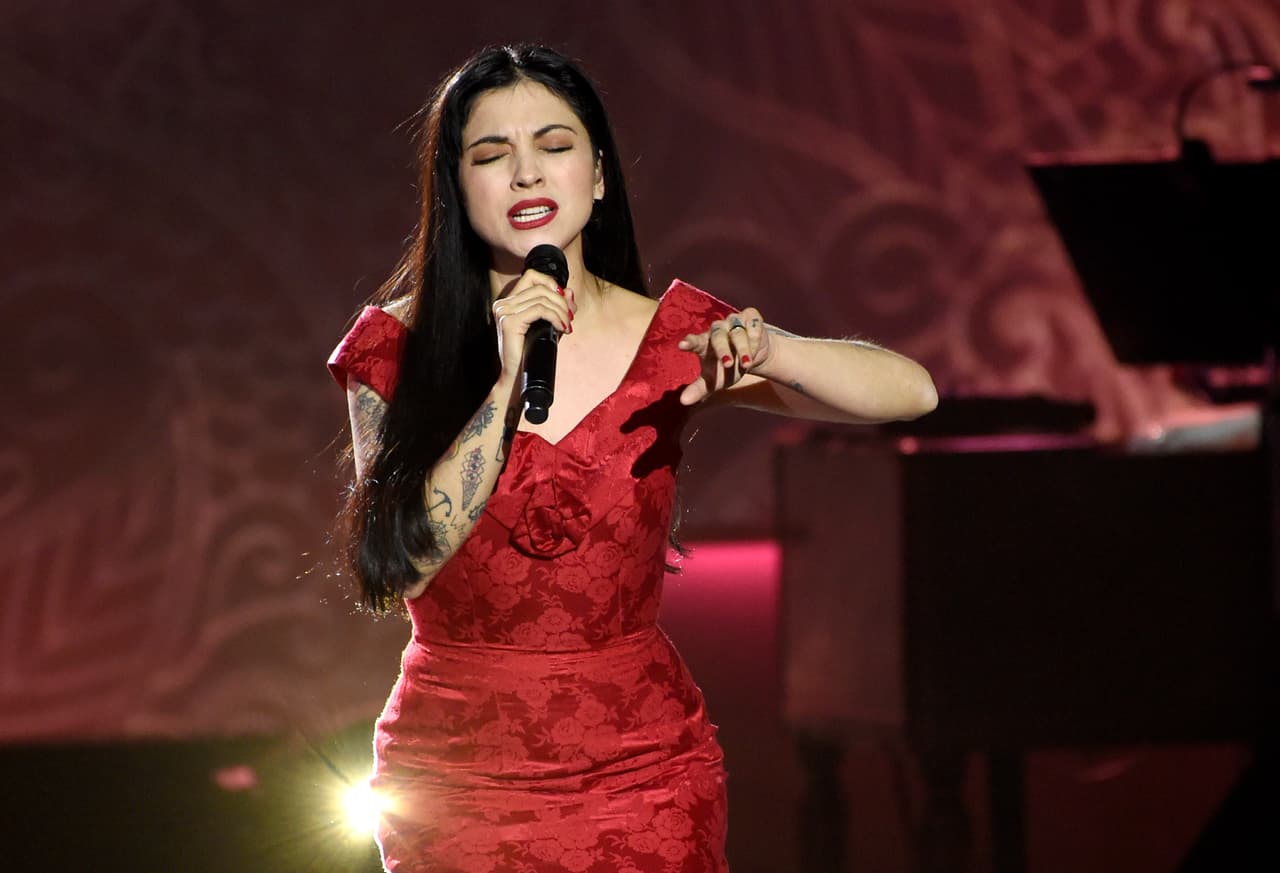 Mon Laferte performs "Mi Soledad Y Yo" at the Latin Recording Academy Person of the Year tribute honoring Alejandro Sanz at the Mandalay Bay Convention Center on Wednesday, Nov. 15, 2017, in Las Vegas. (Photo by Chris Pizzello/Invision/AP)