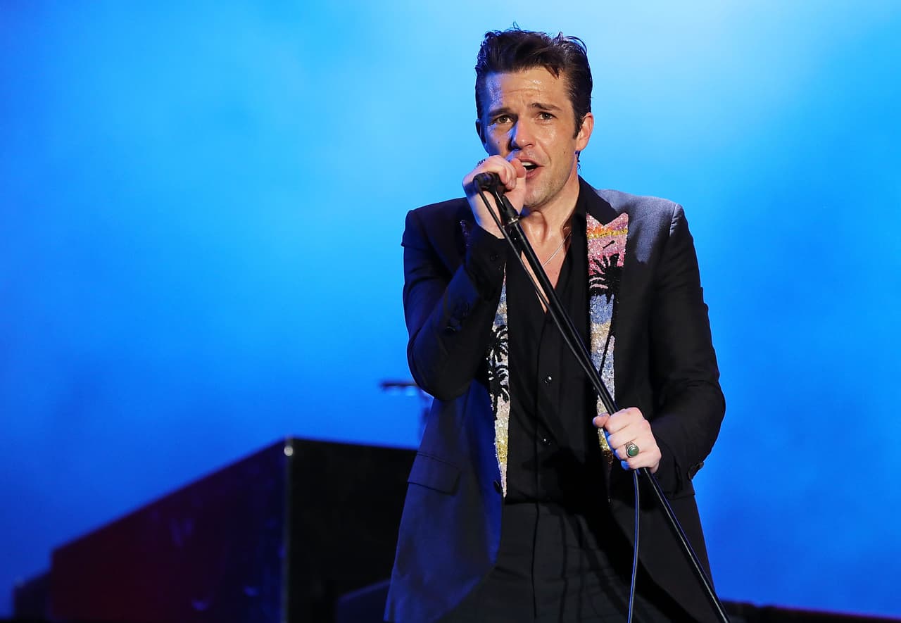 BOSTON, MA - MAY 25: Brandon Flowers of The Killers performs onstage during Day 1 of 2018 Boston Calling Music Festival at Harvard Athletic Complex on May 25, 2018 in Boston, Massachusetts. (Photo by Taylor Hill/Getty Images for Boston Calling)