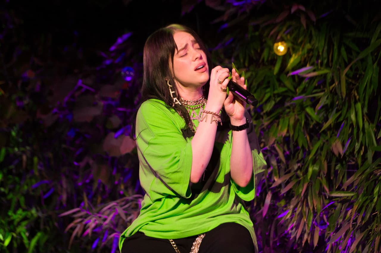 Billie Eilish performs at Chanel's J12 Yacht Club dinner event at Sunset Beach on Saturday, July 20, 2019, in Shelter Island, NY. (Photo by Scott Roth/Invision/AP)