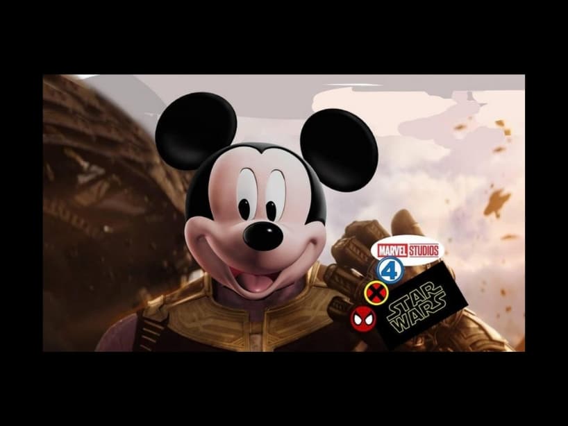 Las 5 gemas del poder del entretenimiento. Disney es dueño de Marvel Studios, Los 4 Fantásticos, X-Men, Deadpool y Star Wars.