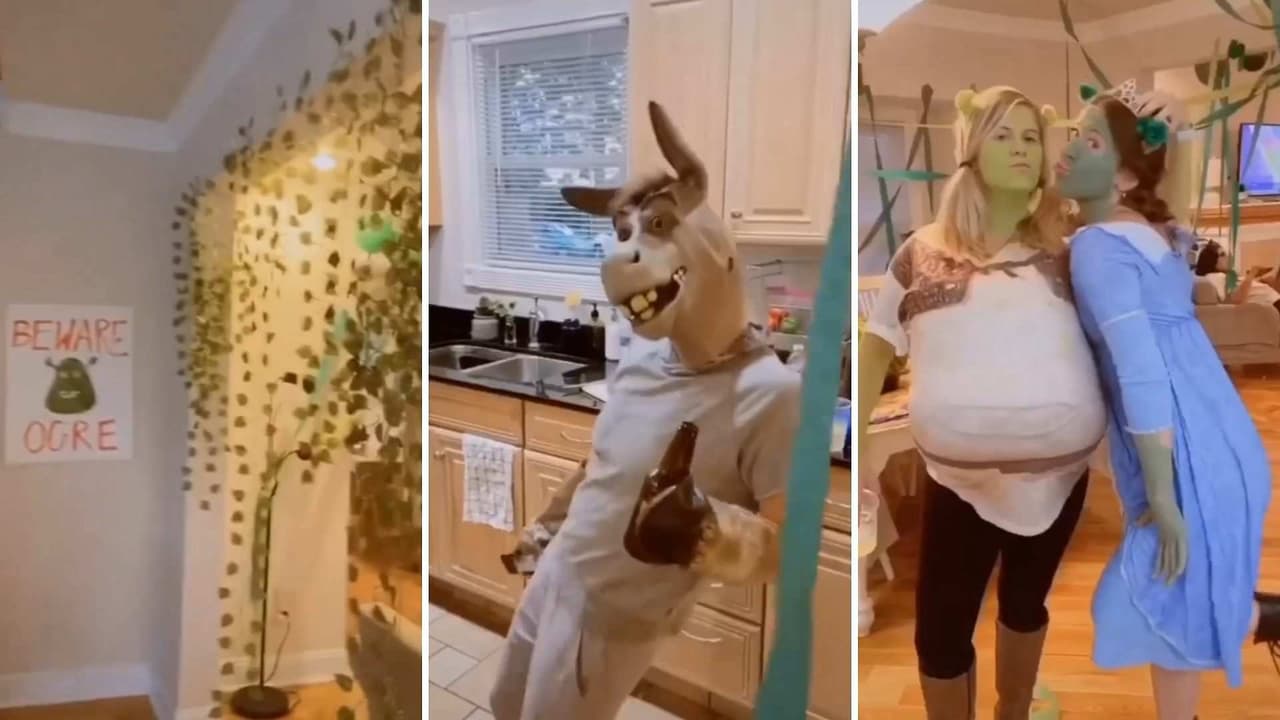 Con una fiesta temática de Shrek, esta TikToker se gana el premio a la originalidad