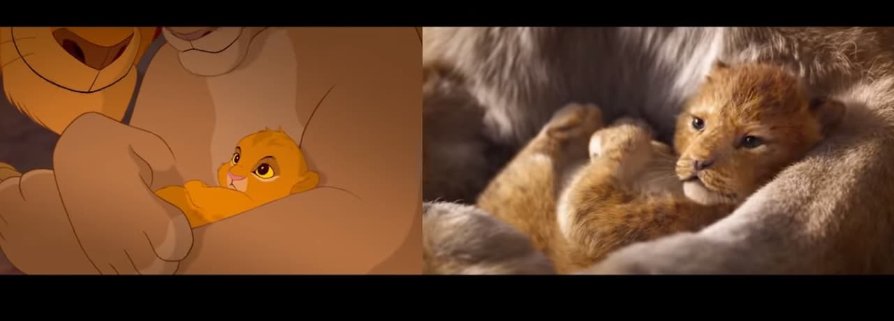 La comparación entre la vieja y nueva versión de ‘El Rey León’
