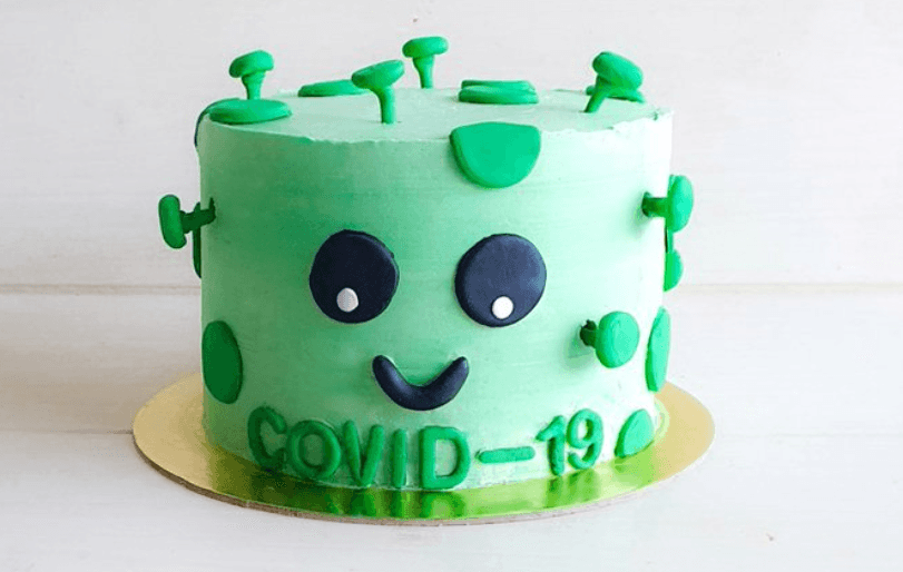 Un pastel de coronavirus para celebrar los cumpleaños en época de pandemia