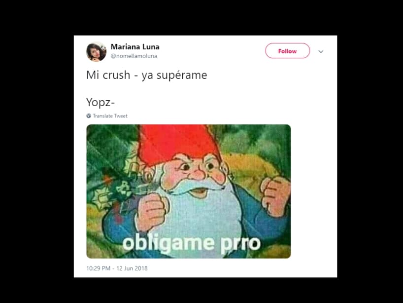 "Oblígame Prro" surgió gracias a la caricatura David el Gnomo, que llegó en los 90 como un personaje amigable de buen humor. Solía enojarse cuando los trolls agotaban su paciencia, motivo por el que fue retomado en Internet como un meme.