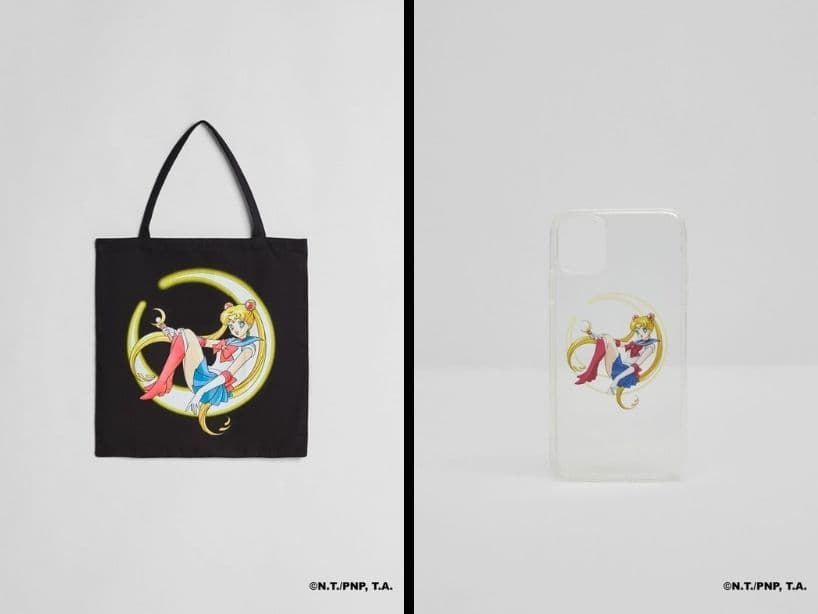 Ropa y accesorios diseñados por Bershka, inspirados en el popular anime de los 90, Sailor Moon.