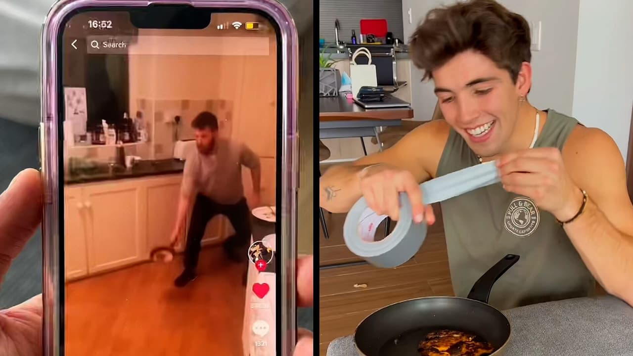 Mariano Razo batalla para recrear famoso reto de TikTok