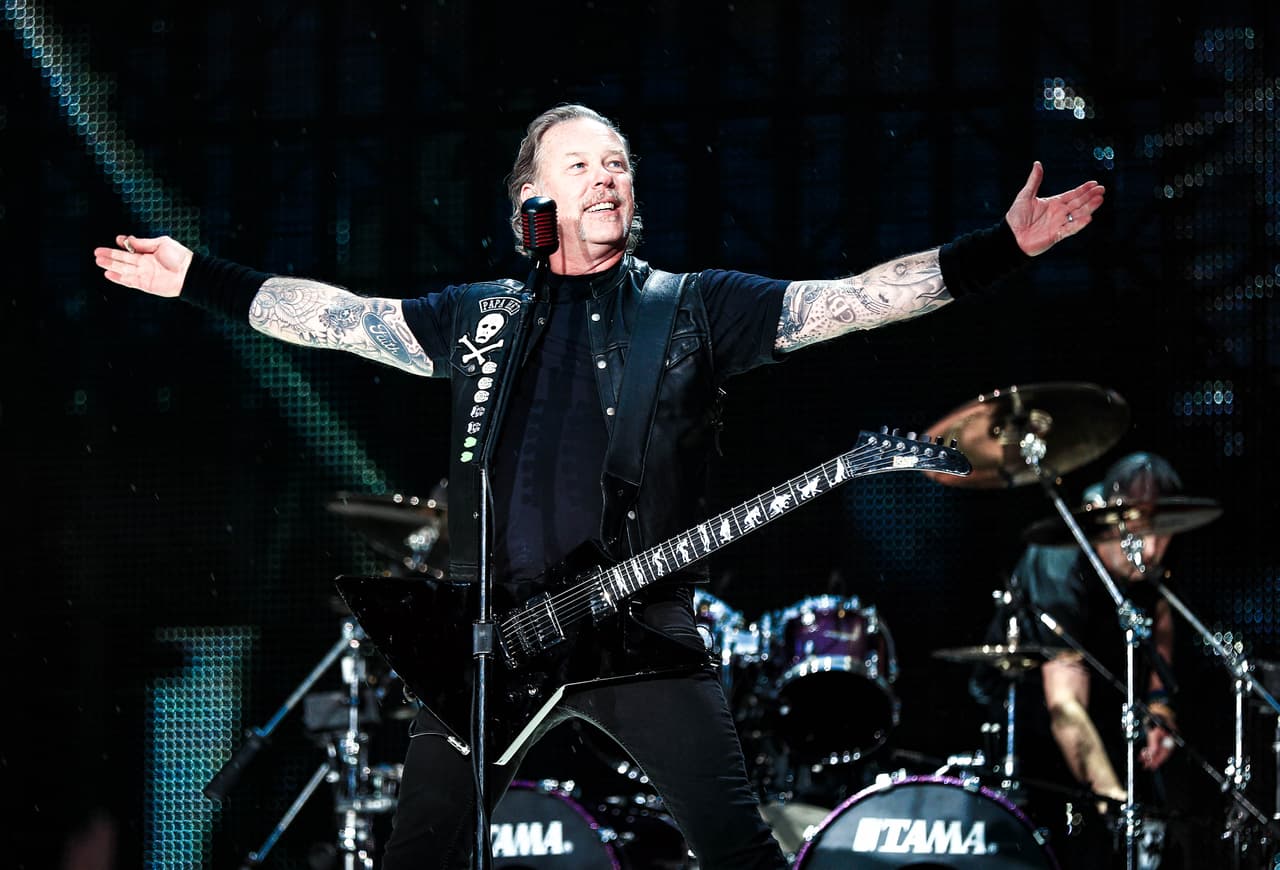 MANCHESTER, ENGLAND - JUNE 18: James Hetfield of Metallica performs on stage at the Etihad Stadium on June 18, 2019 in Manchester, England. (Photo by Matt McNulty - Manchester City/Manchester City FC via Getty Images)