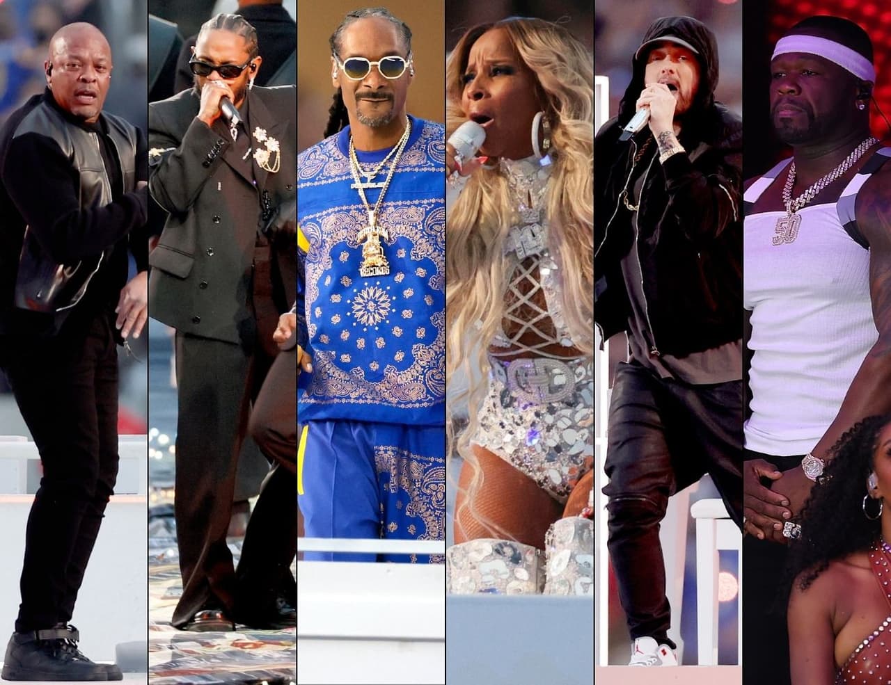Arma tu playlist con las canciones que se presentaron durante el shoe del medio tiempo del Super Bowl.