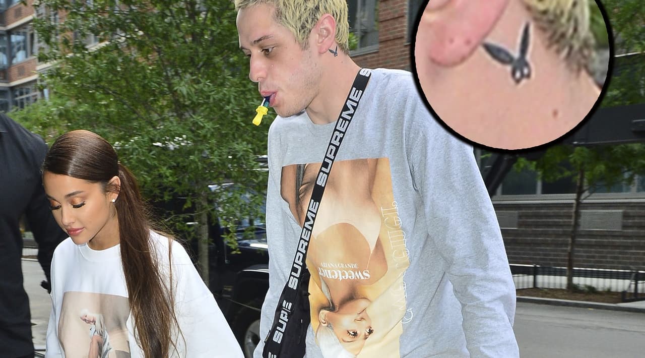 Pete Davidson se cubrió los tatuajes que se hizo con Ariana Grande
