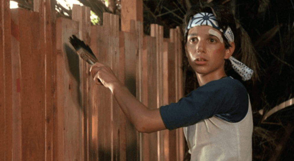 Otro de los personajes que formaron parte de su carrera fue Daniel San de Karate Kid.