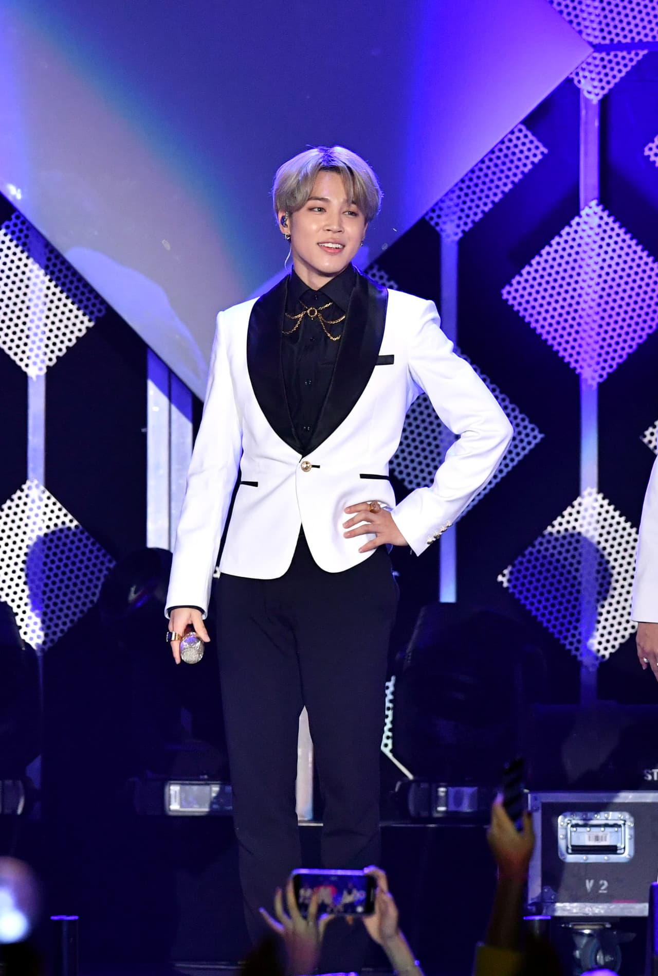 INGLEWOOD, CALIFORNIA - DECEMBER 06: Jimin of BTS performs onstage during KIIS FM's Jingle Ball 2019 presented by Capital One at The Forum on December 06, 2019 in Inglewood, California. (Photo by Amy Sussman/Getty Images)