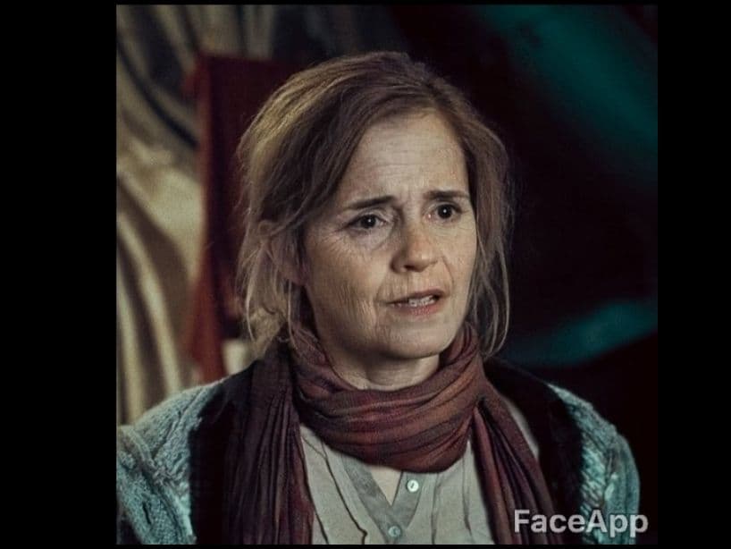 FaceApp también jugó con Hermione, personaje interpretado por Emma Watson.