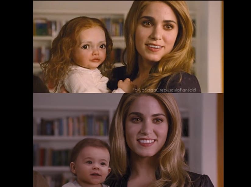 Rosalie sosteniendo a Renesmee