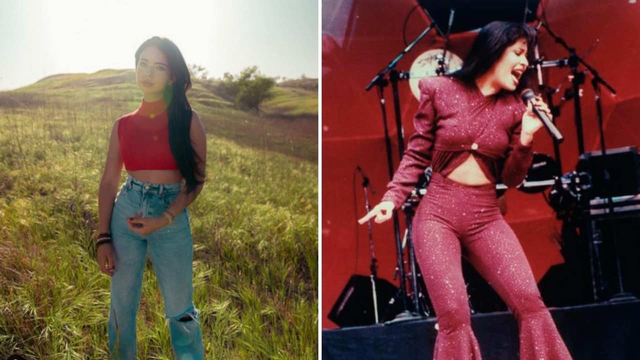 Desde el comedor de su casa, Ángela Aguilar pone a bailar hasta a su abuelita al ritmo de Selena Quintanilla
