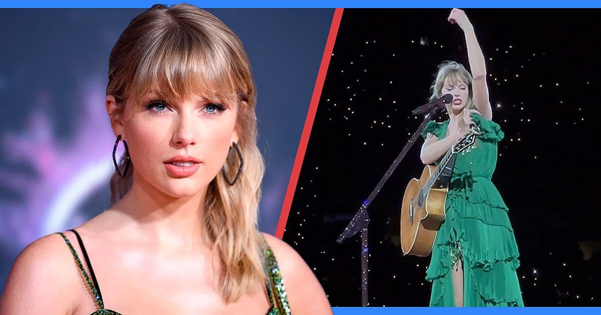 ¡Ups! Taylor Swift se da cuenta que se puso mal la ropa en pleno escenario