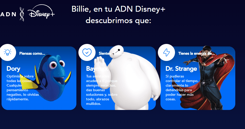 ¡Descubre a qué personaje de Disney te pareces con el test ADN Disney!