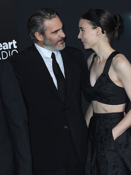 HOLLYWOOD, CA - SEPTEMBER 28: Joaquin Phoenix and Rooney Mara arrive for the Premiere Of Warner Bros Pictures "Joker" held at TCL Chinese Theatre IMAX on September 28, 2019 in Hollywood, California. (Photo by Albert L. Ortega/Getty Images)