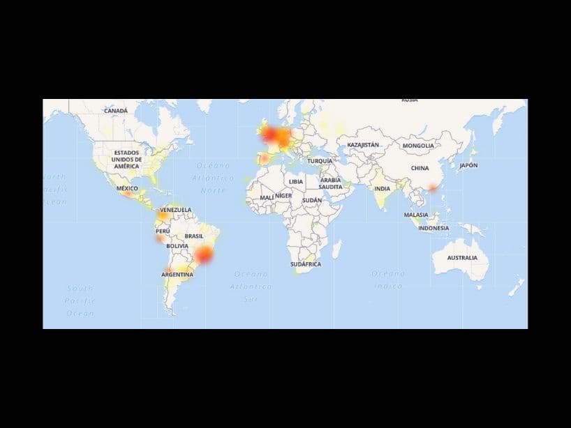 Estas son las zonas del mundo donde downdetector ha recibido fallas de Whats App