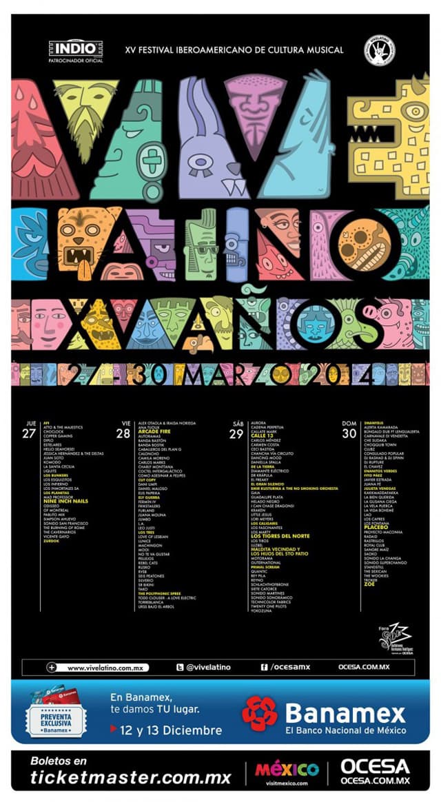 Tres días no fueron suficientes para el Vive Latino, por lo que este año sería el primero en tener cuatro fechas consecutivas.
