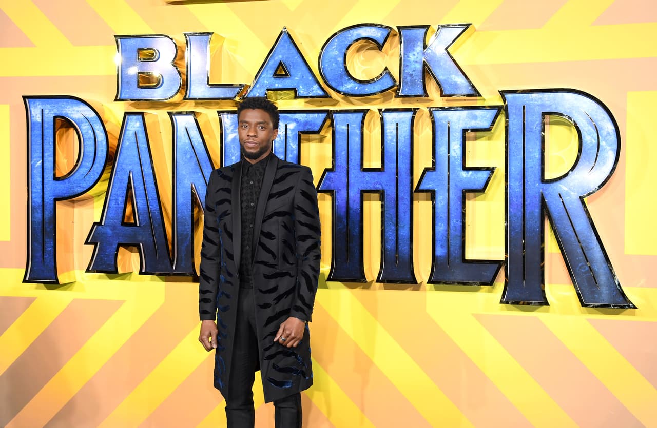 LONDON, ENGLAND - FEBRUARY 08: Chadwick Boseman attends the European Premiere of 'Black Panther' at Eventim Apollo on February 8, 2018 in London, England. (Photo by Karwai Tang/WireImage)