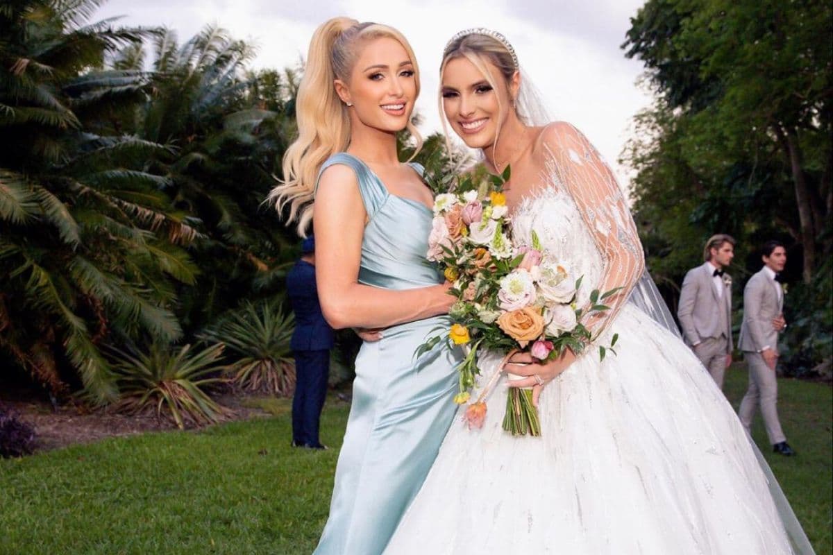 Paris Hilton en la boda de Lele Pons