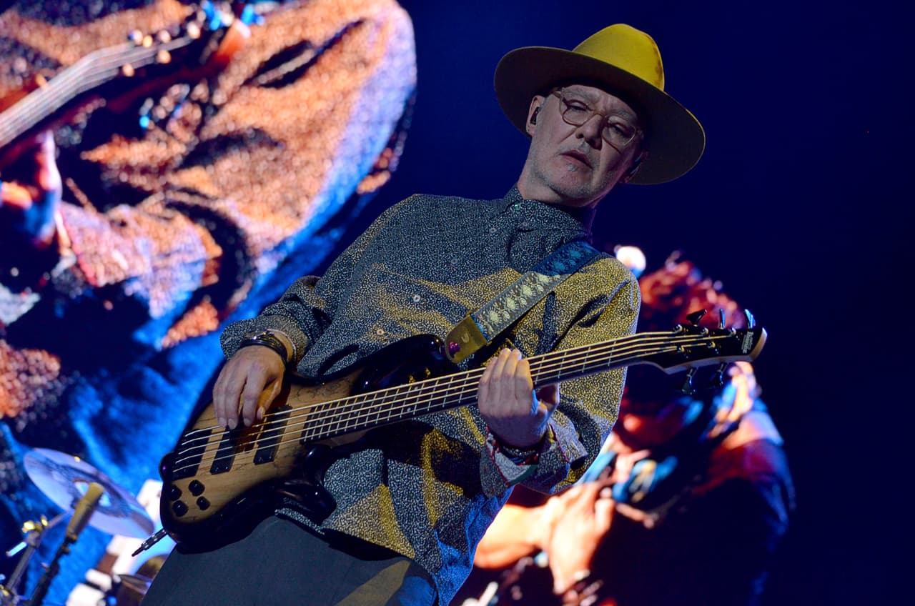 QUERETARO, MEXICO - MAY 18: Sabo Romo of Caifanes performs on stage during the Pulso GNP Festival 2019 on May 18, 2019 in Queretaro, Mexico. (Photo by Medios y Media/Getty Images)