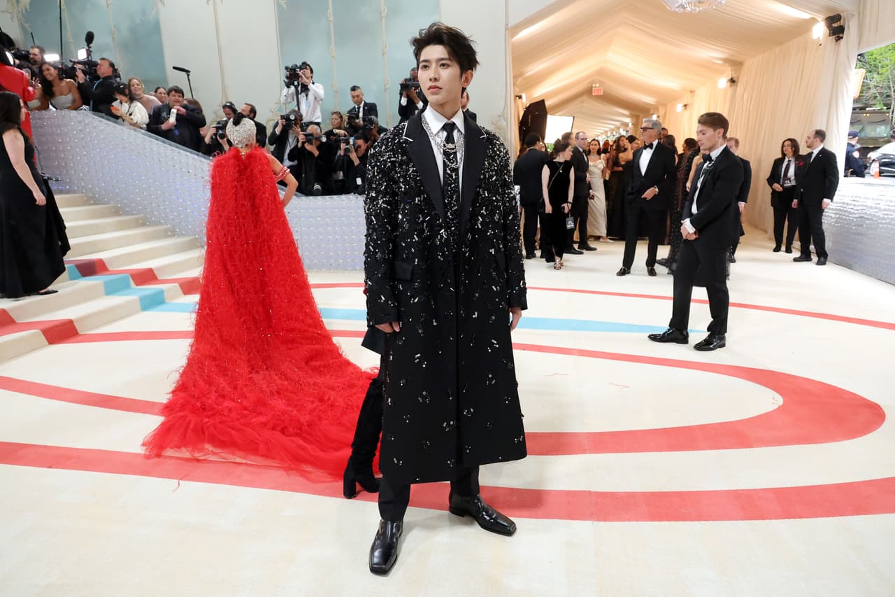 NEW YORK, NEW YORK - MAY 01: Cai Xukun attends The 2023 Met Gala Celebrating "Karl Lagerfeld: A Line Of Beauty" at The Metropolitan Museum of Art on May 01, 2023 in New York City. (Photo by Mike Coppola/Getty Images)