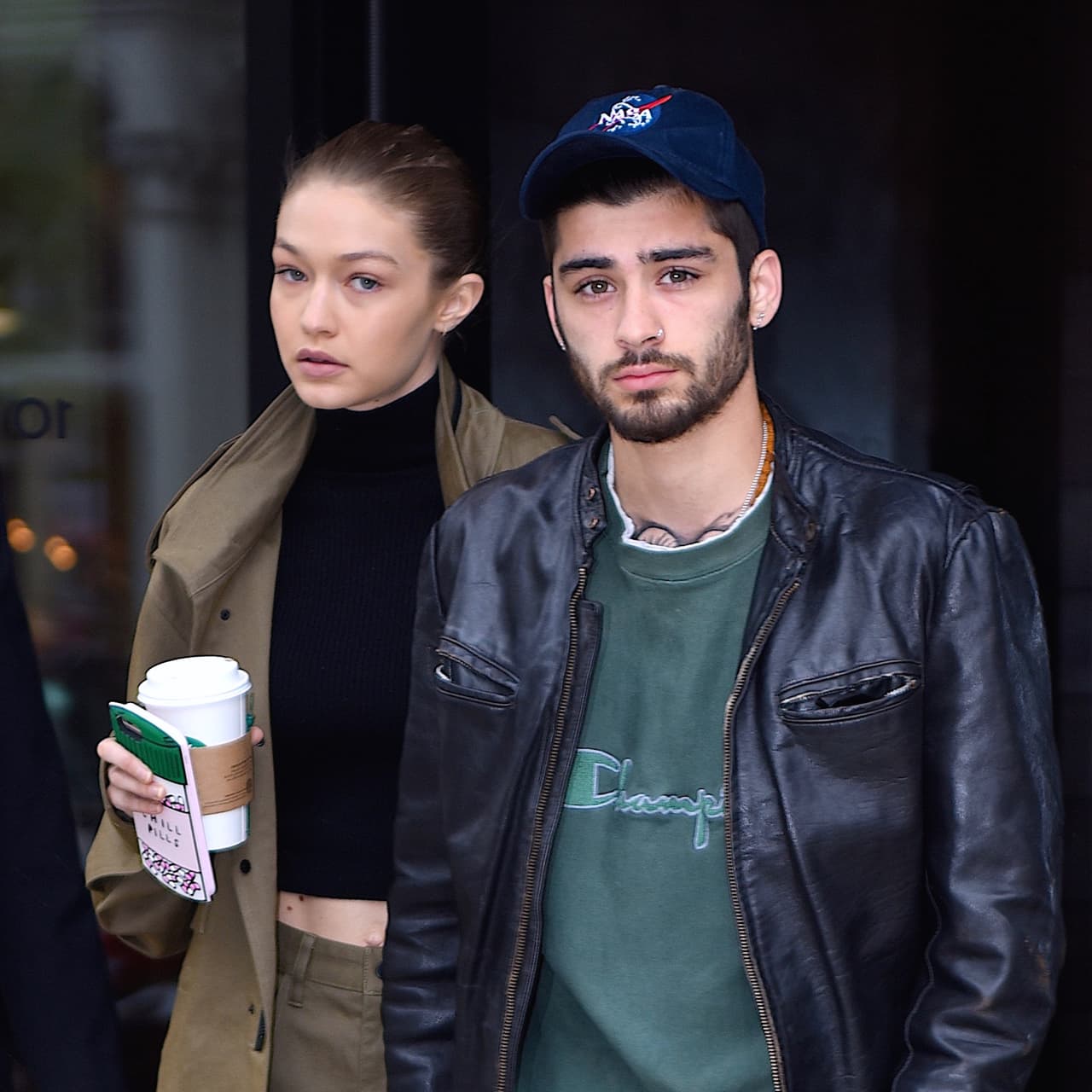 NEW YORK, NY - APRIL 25: Gigi Hadid and Zayn Malik seen out in Manhattan on April 25, 2017 in New York City. (Photo by Robert Kamau/GC Images)