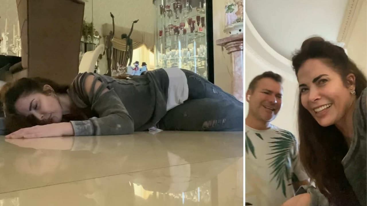 Gloria Trevi no se aguantó y le ganó la risa al intentar hacerle broma pesada a su esposo