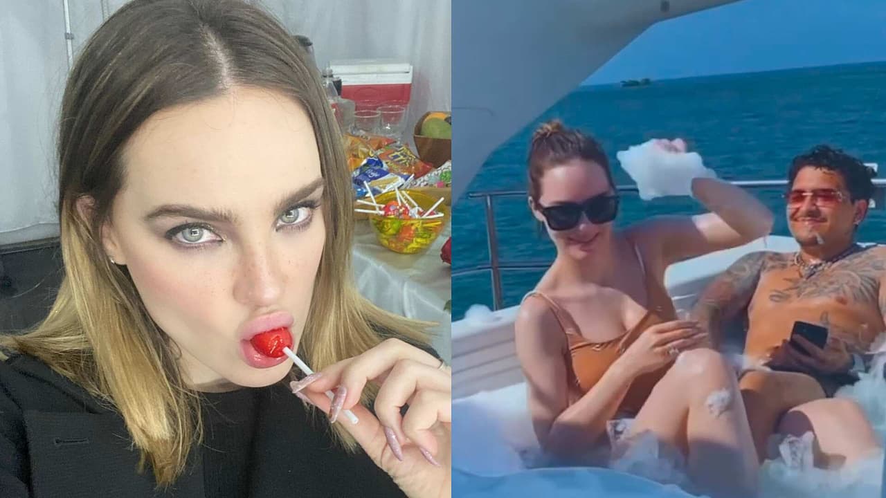 Belinda recibió el Año Nuevo a lado de su prometido en las playas de Colombia