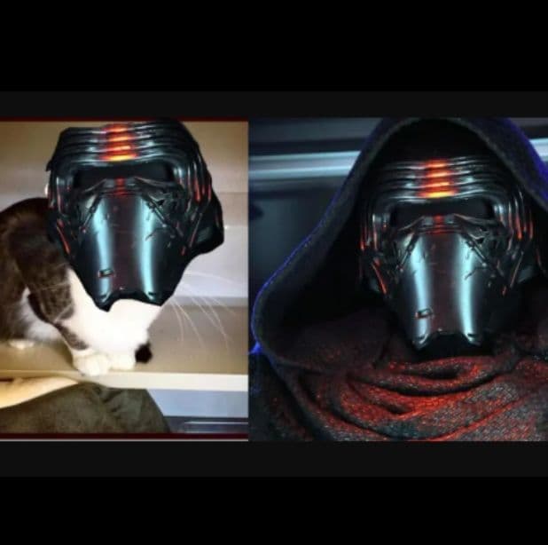 Hasta en su versión como "Kylo Ren" en 'Star Wars'.