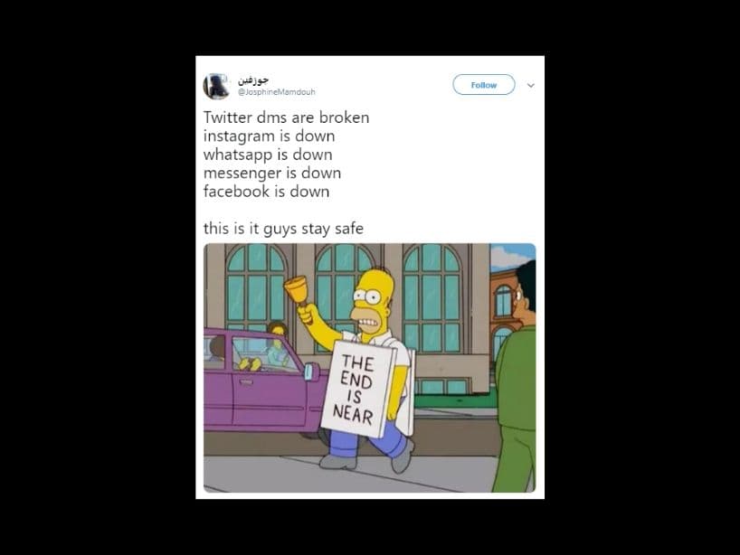 Al puro estilo de Los Simpson, los usuarios comenzaron a anunciar el fin del mundo.