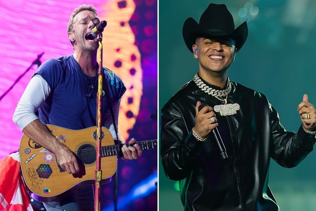 Chris Martin de Coldplay / Eduin Caz de Grupo Firme