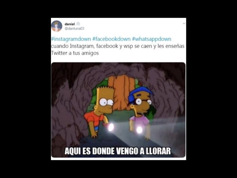 La falla en las aplicaciones hizo que algunos fans se metieran a Twitter para "llorar".