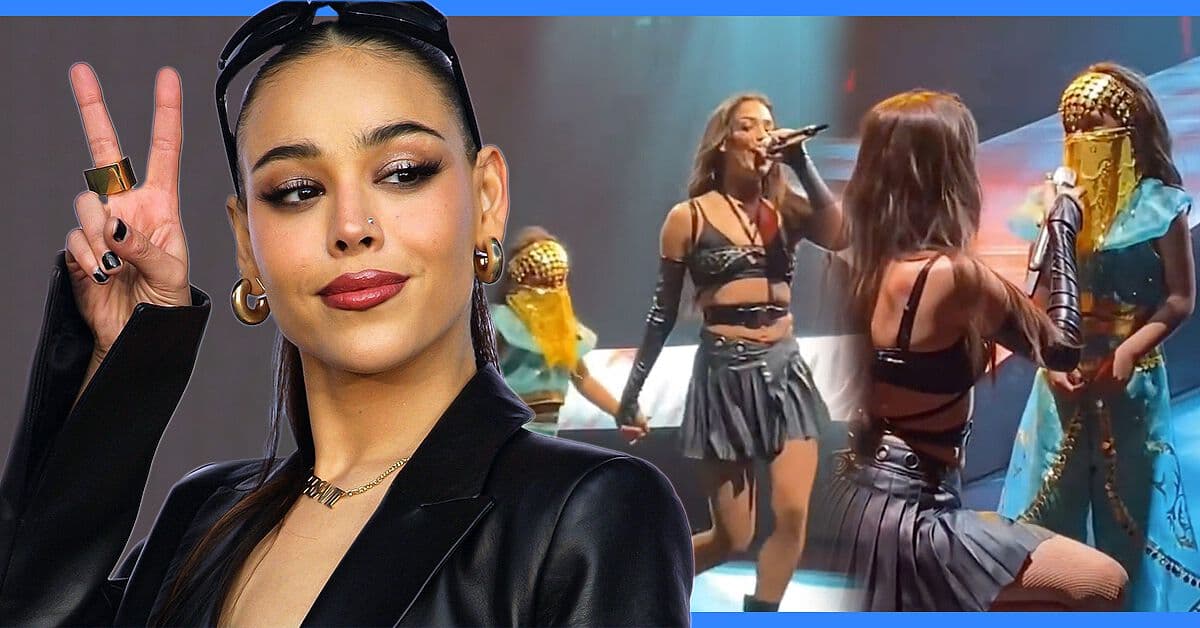 Danna Paola sube al escenario a niña con look de ‘Atrévete a soñar’