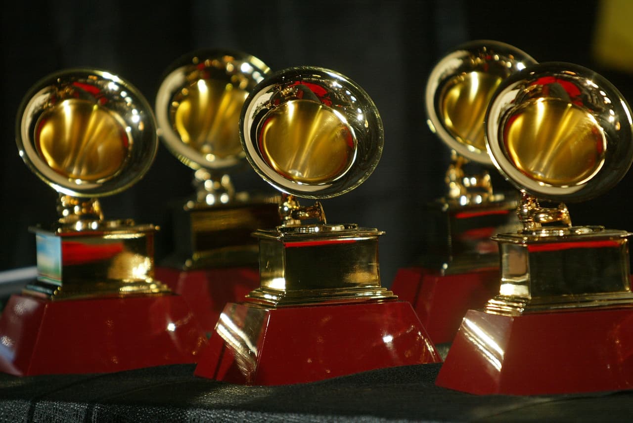 LOS ANGELES, CA - NOVEMBER 03: A detail of the Latin Grammy Awards in the press room at the 6th Annual Latin Grammy Awards at the Shrine Auditorium on November 3, 2005 in Los Angeles, California. (Photo by Frederick M. Brown/Getty Images)