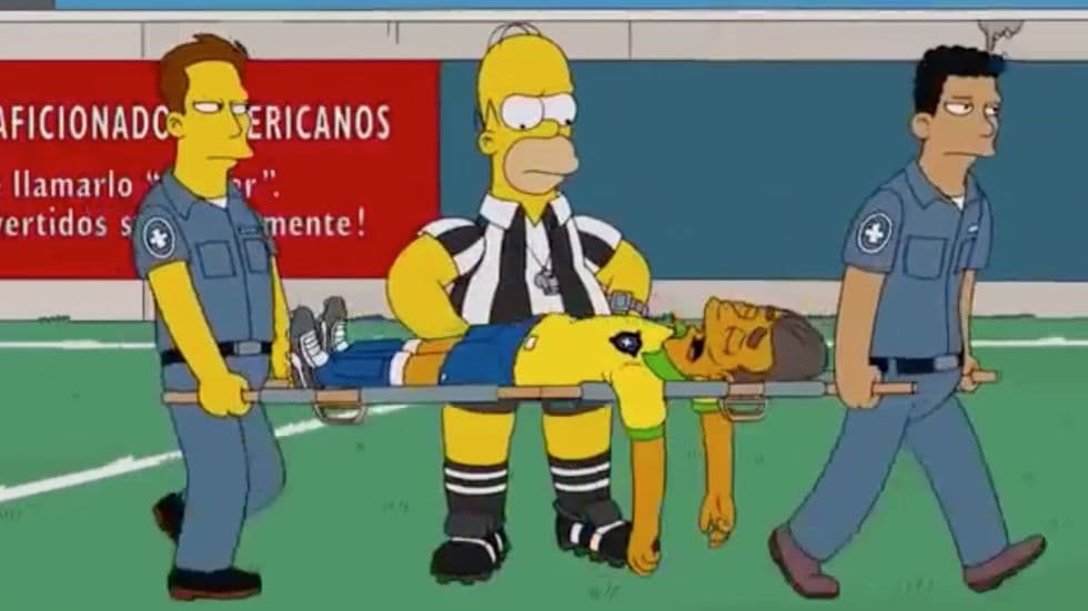 Para el Mundial de Futbol del 2014, Los Simpson predijeron la clasificación de Colombia a los Cuartos de Final. Además, en pleno torneo predijeron que Neymar se lesionaría y quedaría fuera del campeonato y, por si no fuera poco, luego adelantaron que Alemania le propiciaría otro "Maracanazo" a Brasil.
<br>
