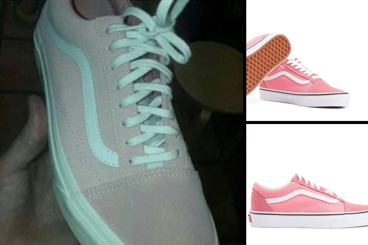 Tenis gris con azul o rosa con blanco, el reto que se volvió viral en Internet.