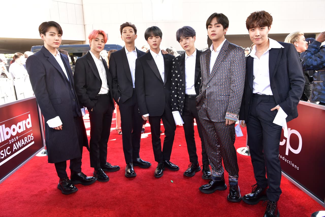BTS en la alfombra roja de los premios Billboard, 2019