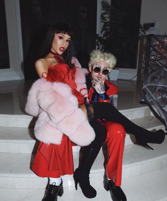 Otro de sus famosos disfraces de pareja fueron los de Mugatu y Katinka, los villanos fashion de Zoolander.