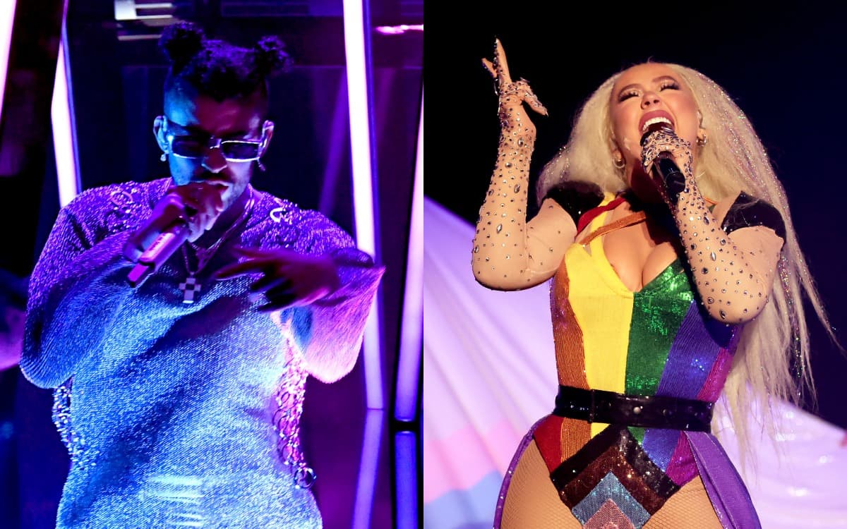 Premiarán a Bad Bunny y Christina Aguilera por su apoyo a la comunidad LGBTQ