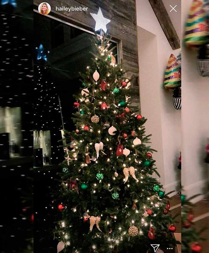 Hailey y Justin Bieber celebra su primera Navidad como marido y mujer