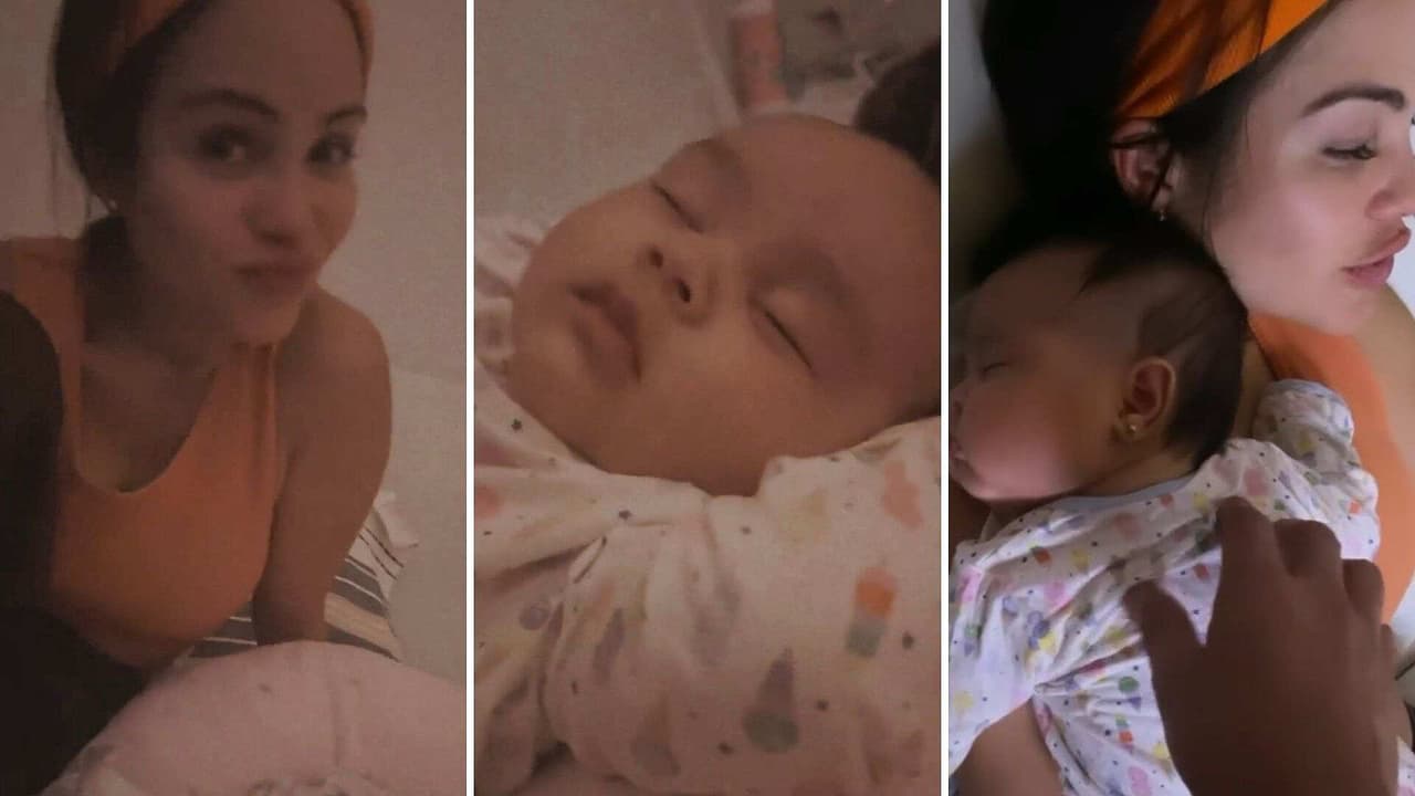 Natti Natasha durmiendo a su bebita: Así la captó su prometido, Raphy Pina