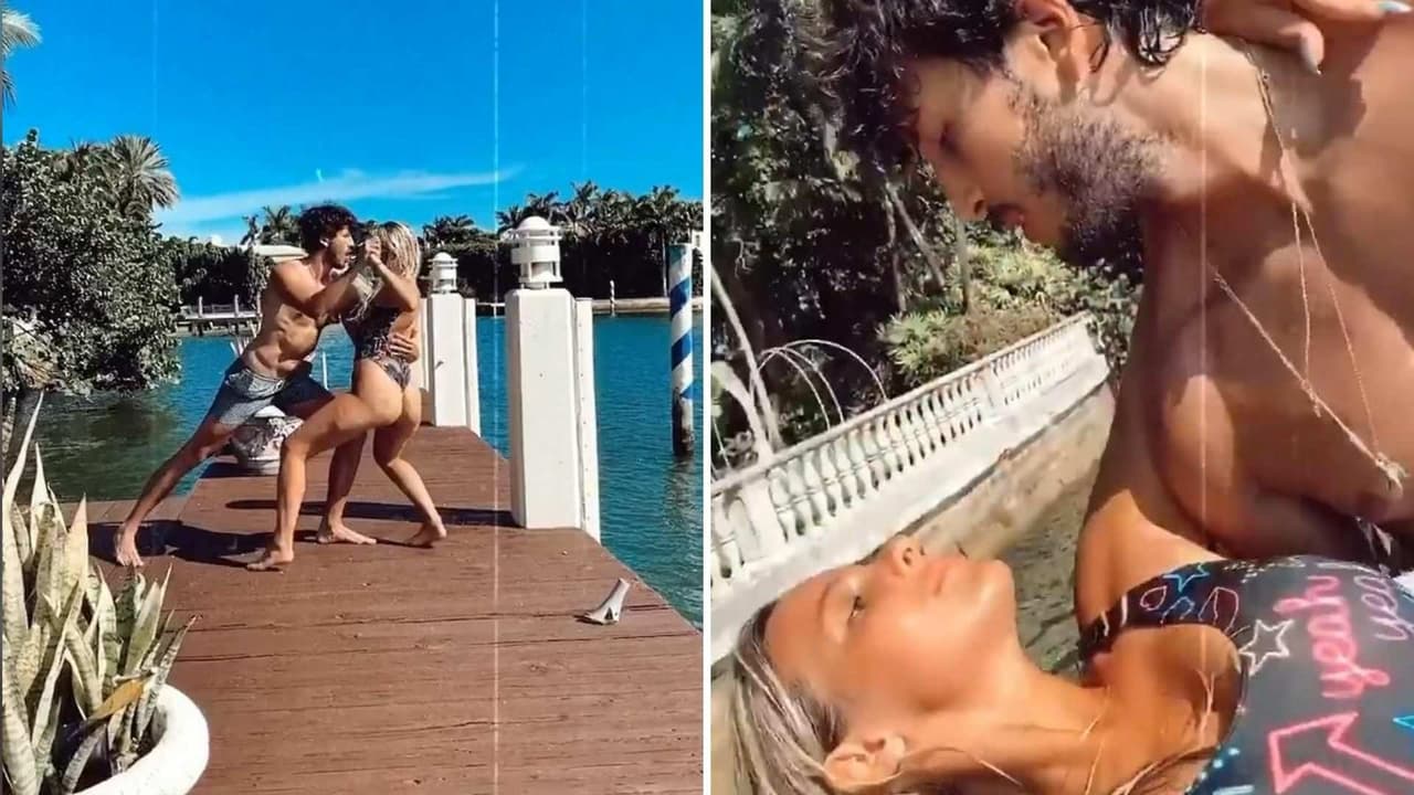 Sebastián Yatra y Lele Pons bailan tan pegaditos que, por un pelo, casi se besan (VIDEO)