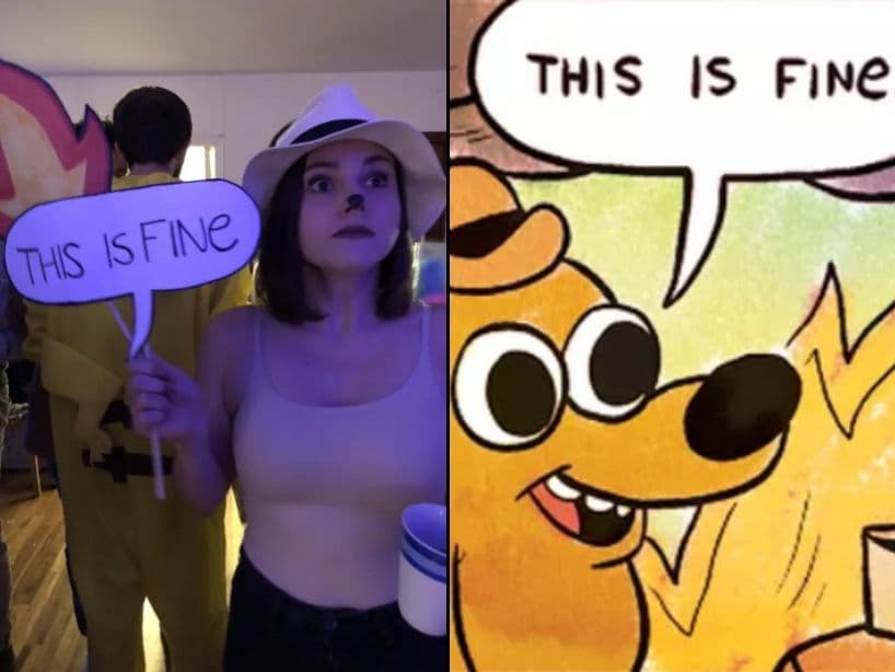 "This is fine" o "Esto está bien" por su traducción en español es el meme inspirado en tratar de controlar una situación cuando en realidad todo está en llamas.
