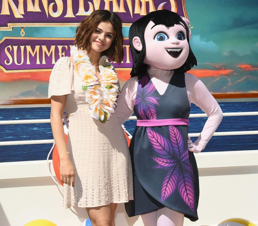 CULVER CITY, CA - APRIL 11: Selena Gomez poses at the photo call For Sony Pictures' "Hotel Transylvania 3: Summer Vacation" at Sony Pictures Studios on April 11, 2018 in Culver City, California. (Photo by Jon Kopaloff/Getty Images)