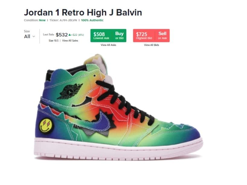 Los tenis de J Balvin ya se agotaron rápidamente y ya están en reventa