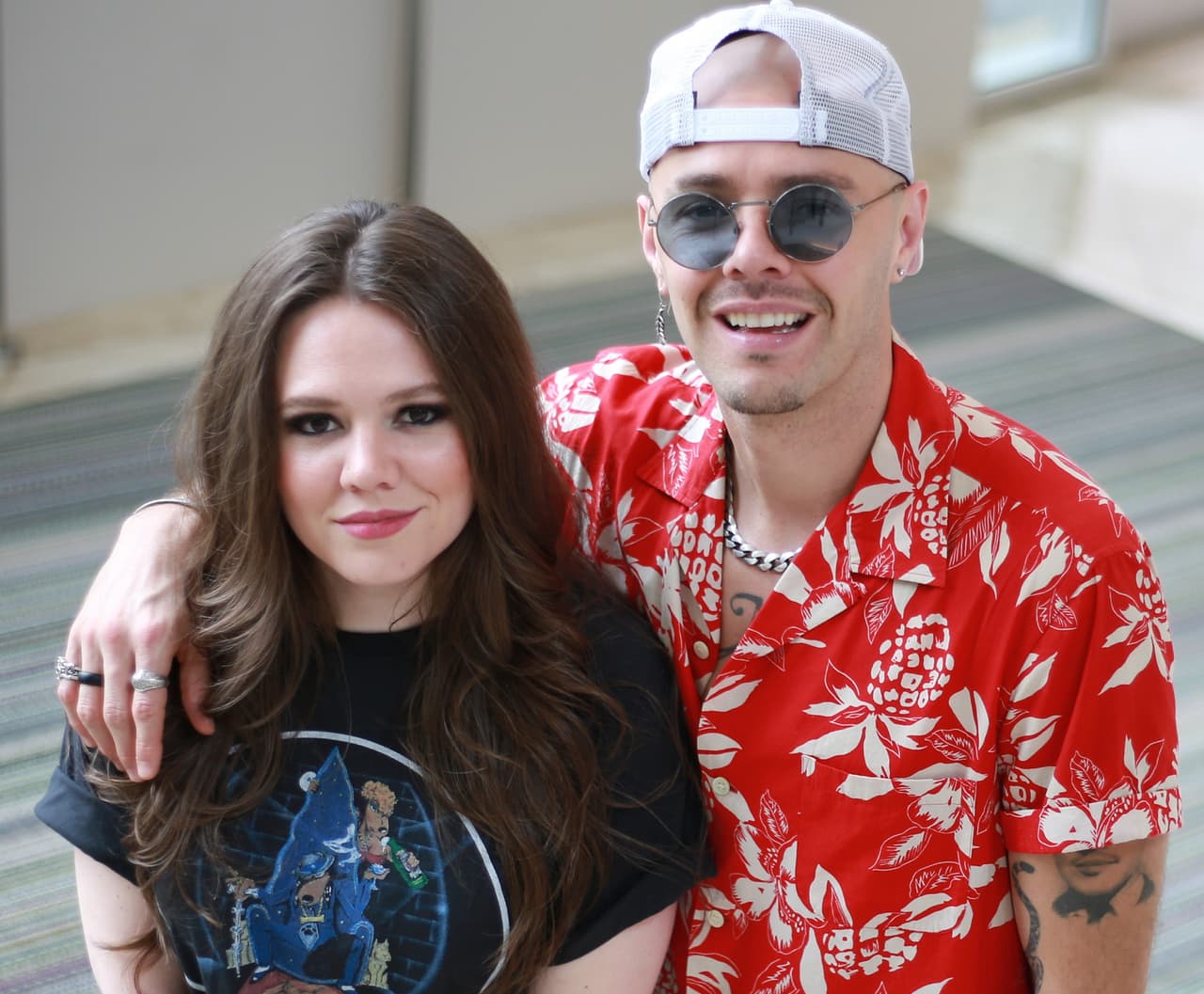 SAN JUAN, PUERTO RICO- MAY 6: Joy Huerta and Jesse Huerta of Jesse & Joy attend a photo call as part of their media tour at Condado Vanderbilt Hotel on May 6, 2019 in San Juan, Puerto Rico. (Photo by Gladys Vega/Getty Images)