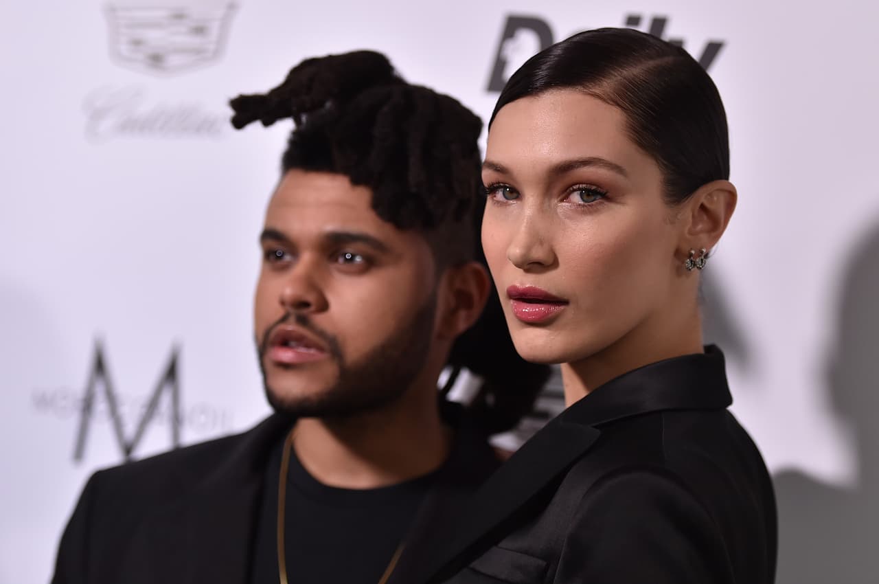 Bella Hadid, right, and The Weeknd arrive at Daily Front Row's Fashion Los Angeles Awards at the Sunset Tower hotel on Sunday, March 20, 2016.(Photo by Jordan Strauss/Invision/AP)